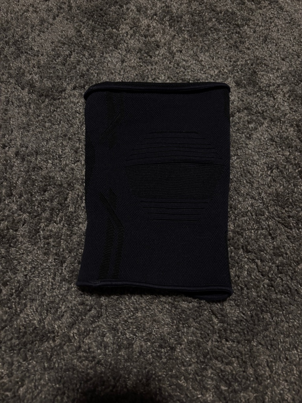 Black & Gray Compression Knee Sleeve Pad Support - Size Medium